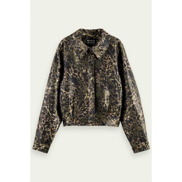 NEW SCOTCH & SODA animal jacquard jacket in multi - Picture 3 of 4